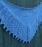 Ultramarine Blue pure wool laced edged scarf shawl - design S122 - Image 8