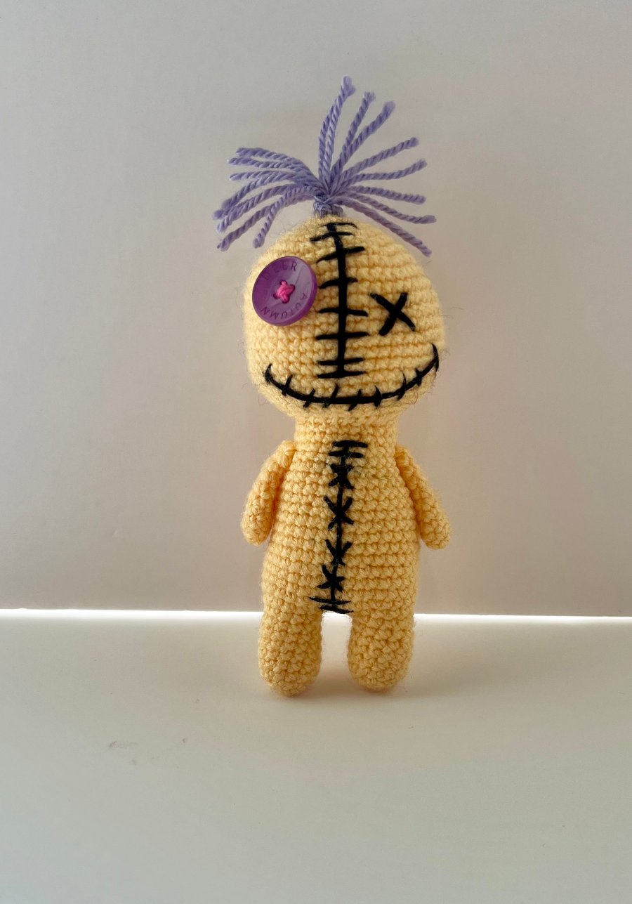 voodoo doll keychain Crochet Amigurumi - Handmade Gothic Charm - spooky gifts