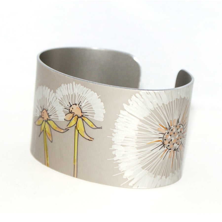 Dandelion wishes cuff - narrow