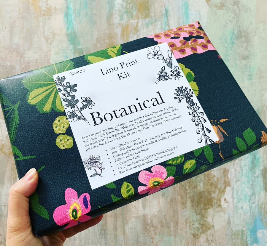 Botanical inspired lino printing kit with Artist Catherine Carmyllie