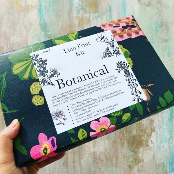 Botanical inspired lino printing kit with Artist Catherine Carmyllie