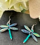 Dragonfly Earrings - Jet Laser Wing