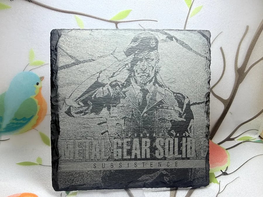 Metal Gear Solid 3 Laser Etched Coaster