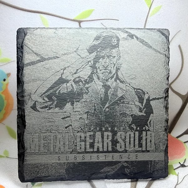 Metal Gear Solid 3 Laser Etched Coaster