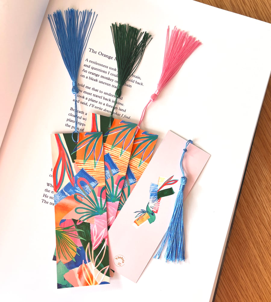 Spring Bloom Bookmark with Tassel