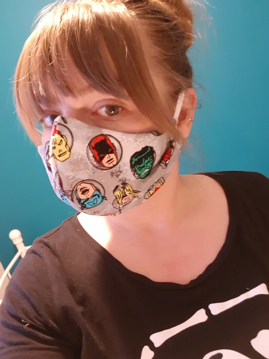 Ladys face mask 2 layers avengers 