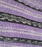Hand Knitted Baby Blanket Lavender Grey Fair Isle Pram Blanket - Image 4