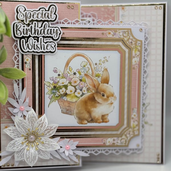 Personalised Luxury Z-Fold Birthday card