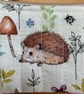 Hedgehog Print Quilted Fabric Mini Purse - Image 4