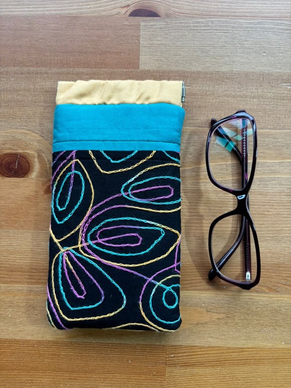 Patchwork eyeglasses case