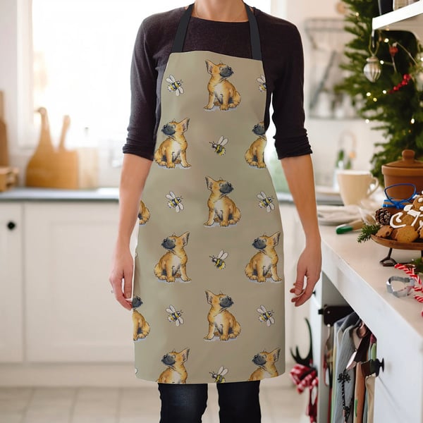 French Bulldog and Bee Apron