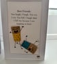 Funny Cork Characters Greeting Card – Handmade Blank Card – Unique Gift
