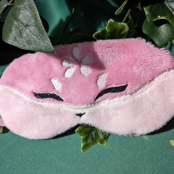 Pink fox, Yae Miko inspired sleep mask (Made to order)