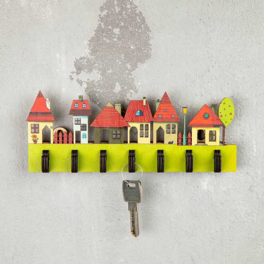 Colourful Street Keys Holder