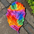 Elm Leaf Mat - Rainbow 