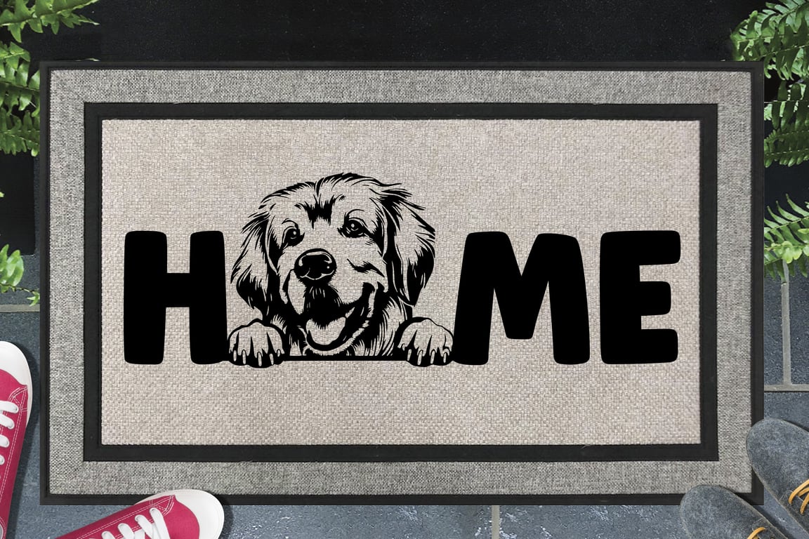 Golden Retriever Home Door Mat No.1 - All Weather Doormat - 45x70cm 