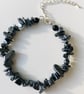 Hematite memory wire bangle - Image 1