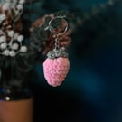Handmade Crochet Strawberry Keychain, Cute Fruit Bag Charm, Gift