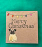 Pug Christmas card- Merry Christmas  - Image 3