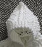 16" White Aran Jacket with Hood - Image 5