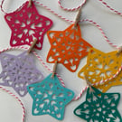 Star Papercut Garland (Rainbow)