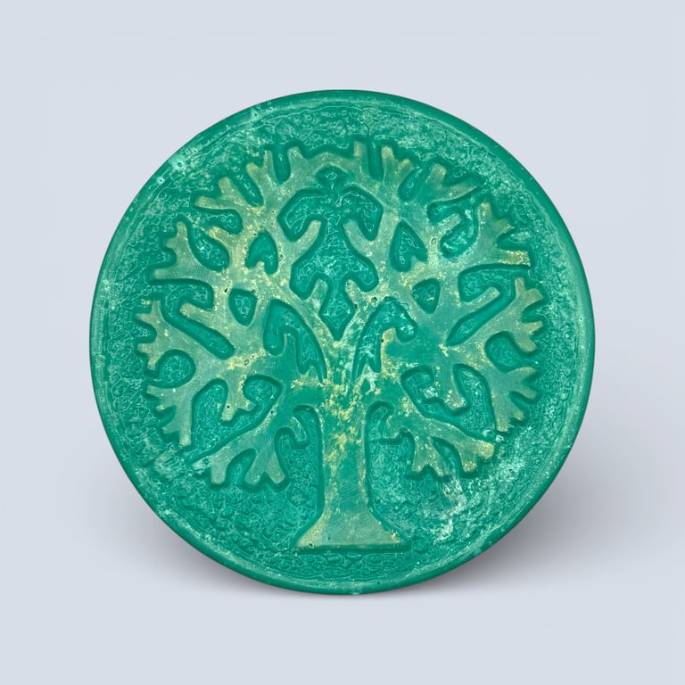 Tree of Life Wall Plaque Green Garden Decor Handmade Outdoor Hanging