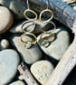 Sterling Silver & Brass Open Pebble Rock Pool Earrings - Designed & Handmade UK - Image 7