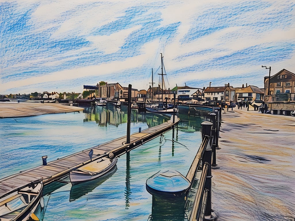 View Harbour Wells-Next-Sea Norfolk Greeting Card A5 