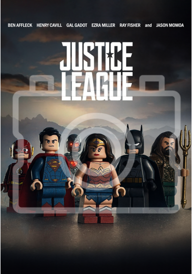 JUSTICE LEAGUE - LEGO-Inspired A4 Movie Poster Print - Ready to Frame