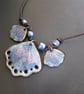 Shimmering Metallic Seashell Statement Necklace - Image 3
