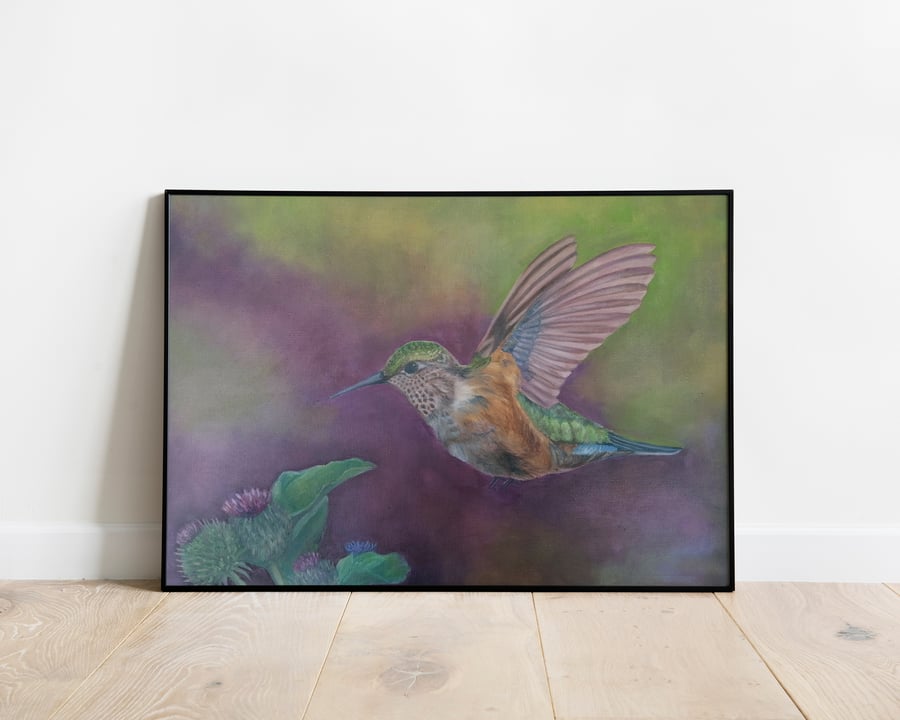 Giclee Print, Hummingbird, Sizes A5 to A3