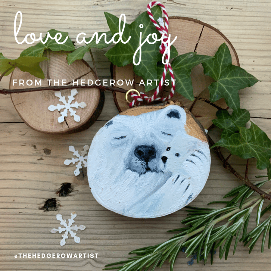 Wood Slice Christmas decorations FREE UK POSTAGE