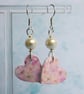 Dainty Pastel Flower Heart Earrings - Image 5