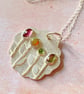 Gemstone Flower Pendant Handmade  - Image 5