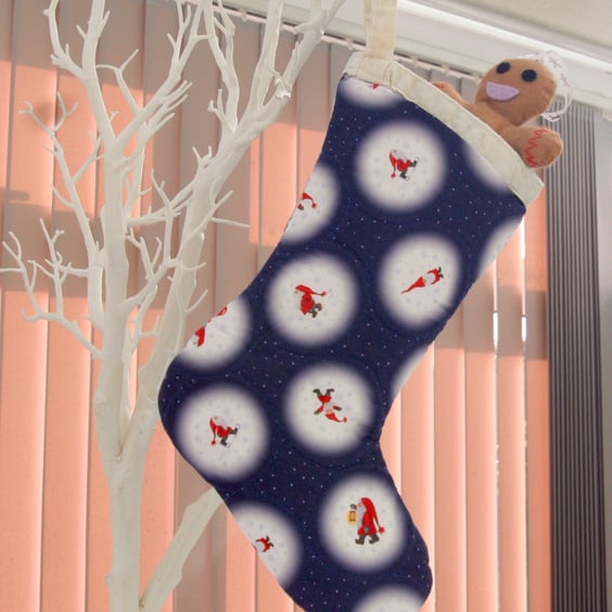 Hanging Christmas Stocking with Santas having fun!