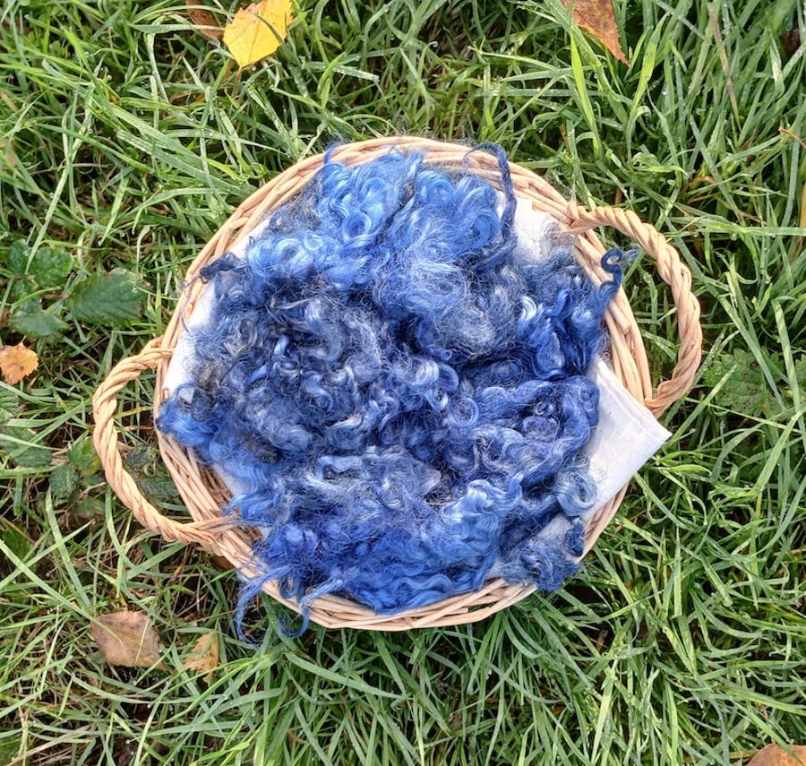 Denim blue Gotland fleece