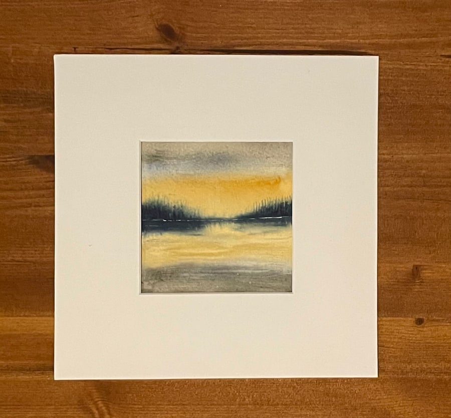 Hand painted, Mounted Landscape Watercolour Painting, Not a Print, Winter scenes