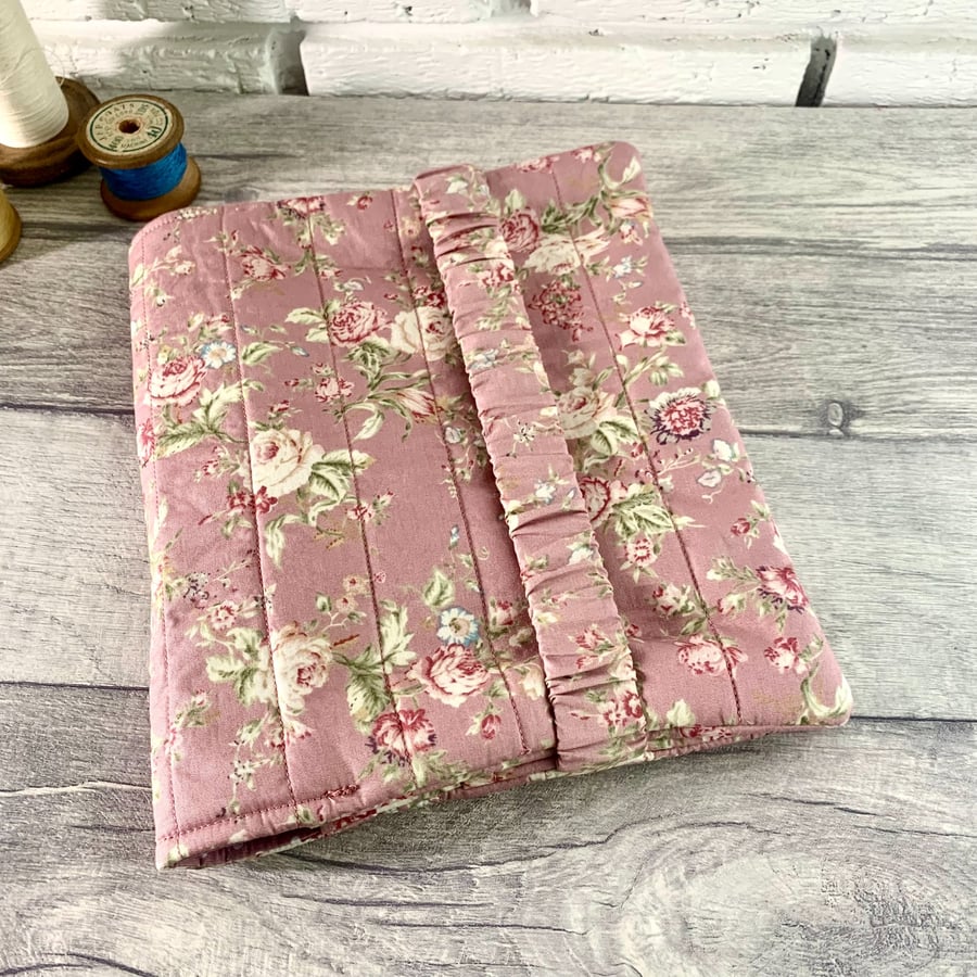 Nappy and Wipes Clutch Bag in Floral Pink