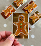 Handmade Ceramic Gingerbread Man Brooch, Unique Christmas Badge - Image 5