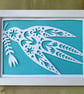 Floral bird papercut  - Image 3