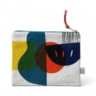 Hand printed zip pouch - Troubadour