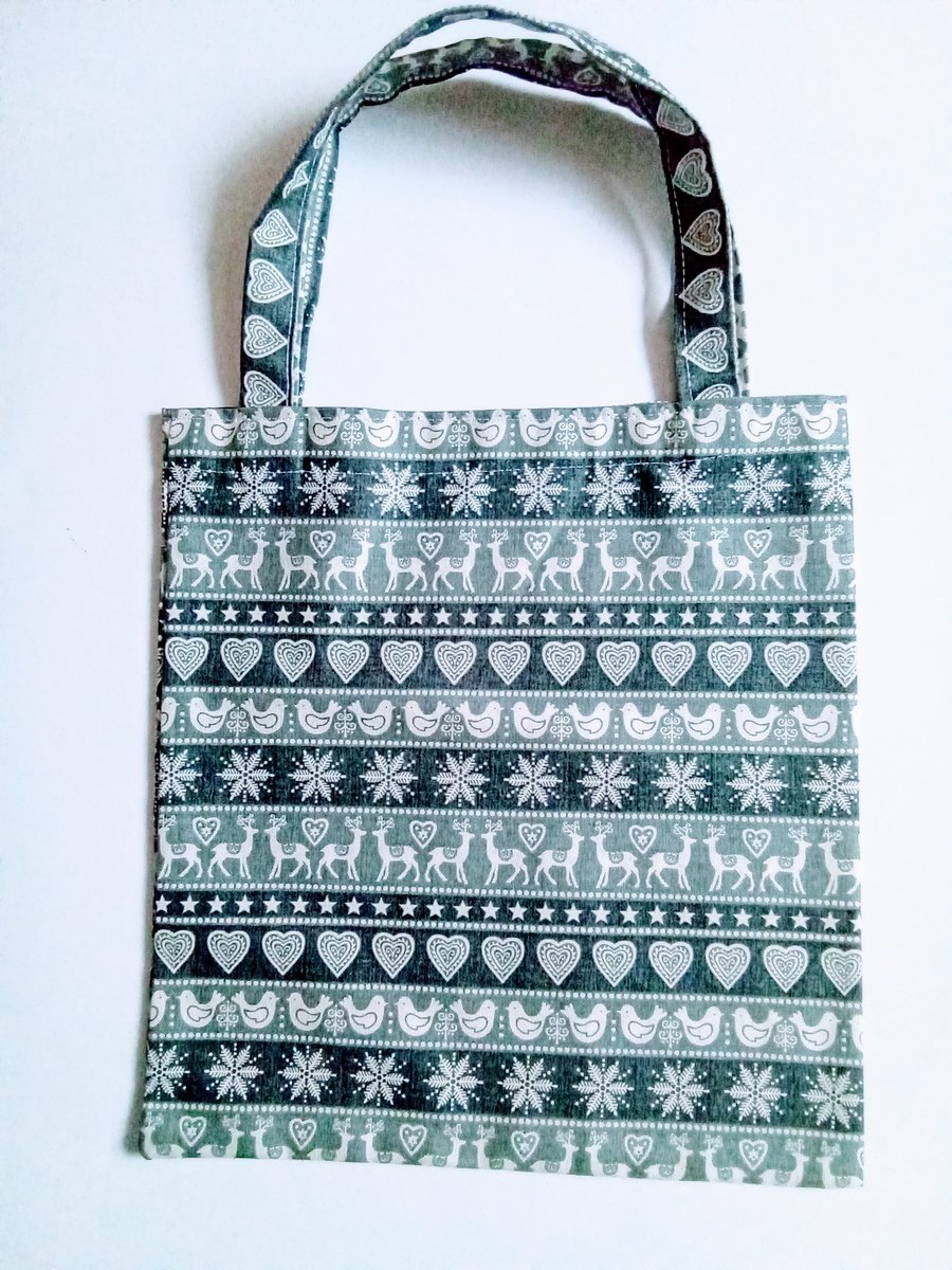 Scandi design gift bag,  Xmas gift bag,  gift wrap Christmas gift bag
