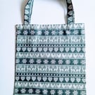 Scandi design gift bag, reusable Xmas gift bag,  gift wrap Christmas gift bag
