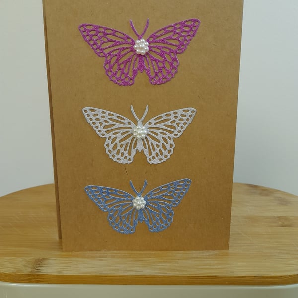 BUTTERFLY GREETING CARD.