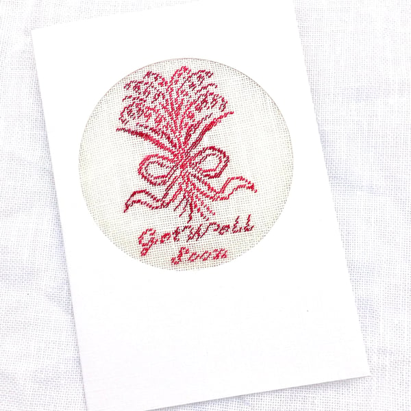 Get Well Soon Petit Point Card