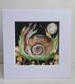 Original Mother Earth Woodland Resting Hare Rabbit Watercolour Mounted Wall Art - Image 2