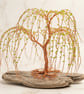 Wire Peridot Willow Tree Sculpture