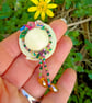 Spring Summer Floral Beaded Hat Brooch - Image 7