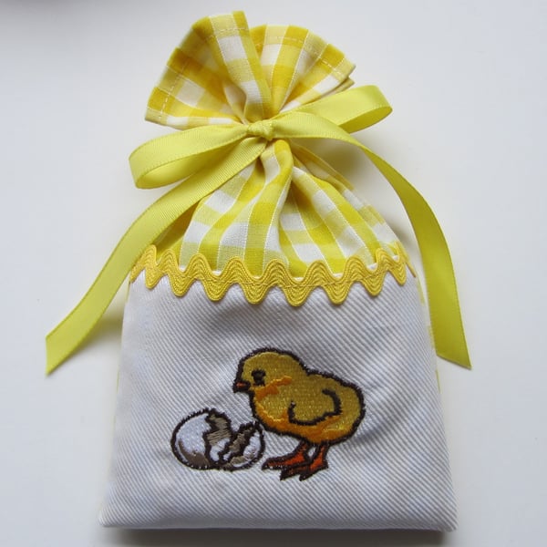 Embroidered Easter Chick Lavender Sachet