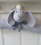 Clothes hanger - childrens grey bunny - Image 3